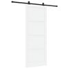 vidaXL Porta Deslizante Branco e Preto 93 x 232 cm