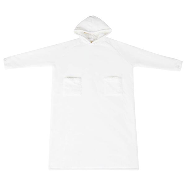 vidaXL Sweatshirt manta Branco 150 x 87 cm Fleece e Flanela