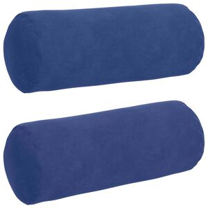vidaXL Almofadas de Apoio 2 pcs Azul Pol&iacute;cia &Oslash; 15 x 40 cm