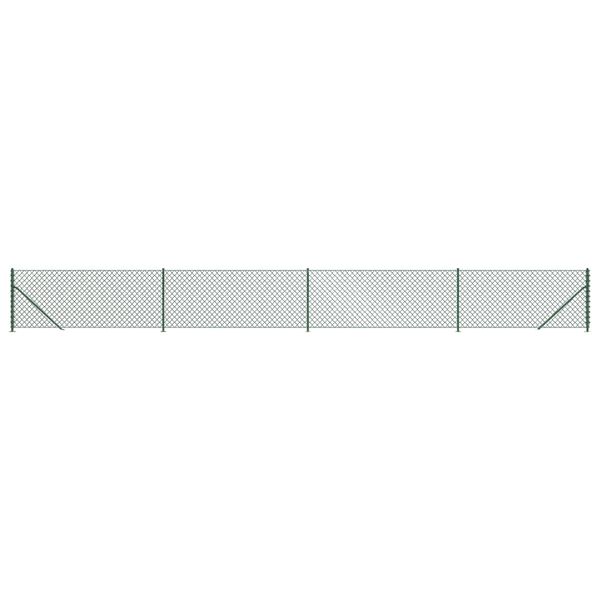 vidaXL Cerca de arame com flange 0,8x10 m verde