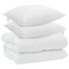vidaXL Edredom de Inverno com travesseiro 3 unid. Branco Microfibra