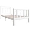 vidaXL Estrutura de cama solteiro 90x190 cm madeira maciça branco