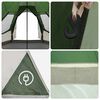 vidaXL Tenda Teepee com telhado Verde 720 x 465 x 295 cm