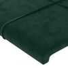 vidaXL Cabeceira de cama c/ abas veludo 103x23x78/88cm verde-escuro
