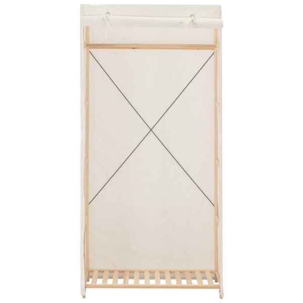 vidaXL Roupeiro 79x40x170 cm tecido branco
