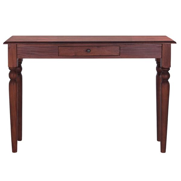 vidaXL Mesa consola 110x30x75 cm mogno maci&ccedil;o castanho cl&aacute;ssico