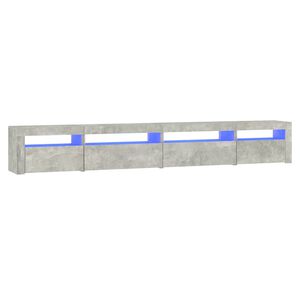 vidaXL M&oacute;vel de TV com luzes LED 270x35x40 cm cinzento cimento