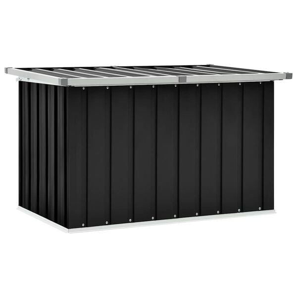 vidaXL Caixa de arruma&ccedil;&atilde;o para jardim 109x67x65 cm antracite