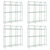 vidaXL Treli&ccedil;as jardim p/ plantas trepadeiras 4 pcs estrutura em U a&ccedil;o