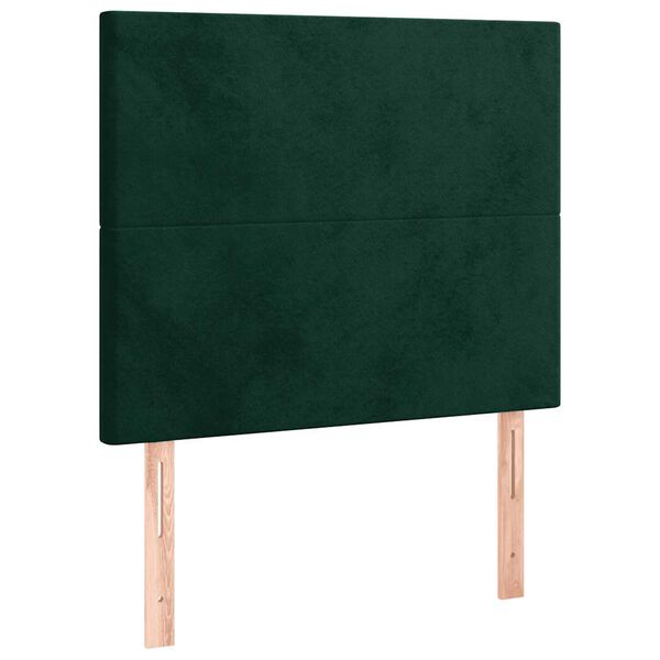 vidaXL Cabeceira Verde Escuro 80x5x118/128 cm Veludo