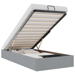 vidaXL Estrutura de cama otomana sem colch&atilde;o 80x200 cm cinzento claro