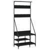 vidaXL Bengaleiro c/ arruma&ccedil;&atilde;o de cal&ccedil;ado 80x40x184 cm preto