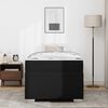 vidaXL Estrutura da Cama com colch&atilde;o Preto 100 x 200 cm tecido