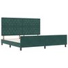 vidaXL Cama Box com cabeceira Verde Escuro 200 x 200 cm Veludo