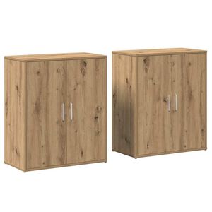 vidaXL Buffet 2 pcs Carvalho Artesanal 60 x 31 x 70 cm