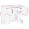 vidaXL Buffet Branco 80 x 33 x 75 cm Madeira de mangueira maciça