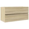 vidaXL Arm&aacute;rio de lavat&oacute;rio 90x38,5x45cm contraplacado carvalho sonoma