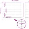 vidaXL Cerca de campo Prateado 50 x 1 m A&ccedil;o galvanizado