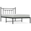 vidaXL Estrutura de cama com cabeceira 107x203 cm metal preto