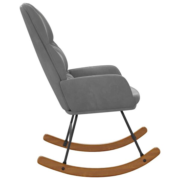 vidaXL Cadeira de baloi&ccedil;o veludo cinzento-escuro