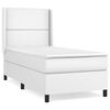vidaXL Cama com molas/colch&atilde;o 100x200 cm couro artificial branco