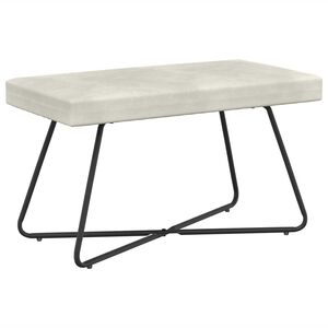 vidaXL banco Creme 80 x 40 x 45 cm Veludo