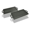 vidaXL Placa de Churrasco 2 pcs Ferro Fundido Revers&iacute;vel 50x23 cm