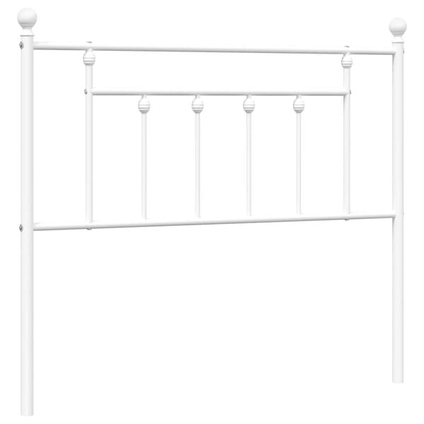 vidaXL Cabeceira de substitui&ccedil;&atilde;o 107 cm metal branco