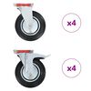 vidaXL 8 pcs rodas girat&oacute;rias 200 mm
