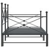 vidaXL Cama de dia com gavetão sem colchão 100x190 cm aço preto