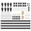 vidaXL Kit de ferragens para porta deslizante 366 cm aço preto