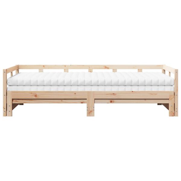 vidaXL Sof&aacute;-cama com gavet&atilde;o e colch&otilde;es 90x190 cm pinho maci&ccedil;o