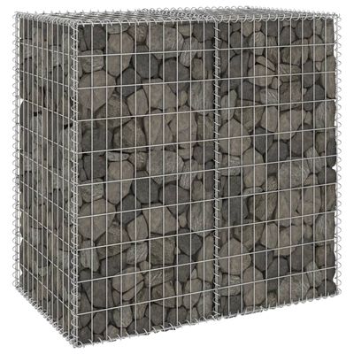 vidaXL Muro gabião com tampas aço galvanizado 100x60x100 cm