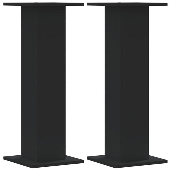 vidaXL Suportes p/ plantas 2 pcs 30x30x80 cm derivados madeira preto
