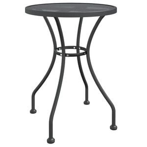 vidaXL Mesa de jardim &Oslash;60x72 cm malha metal expandido antracite