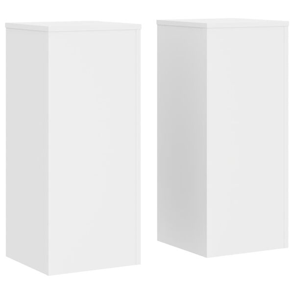 vidaXL Suportes p/ plantas 2 pcs 30x30x70 cm derivados madeira branco