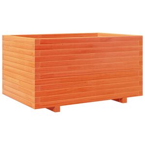vidaXL Vaso/floreira de jardim 90x60x49,5 cm pinho maci&ccedil;o castanho mel