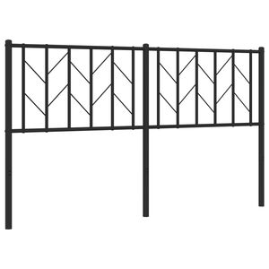 vidaXL Cabeceira de substitui&ccedil;&atilde;o 150 cm metal preto