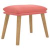 vidaXL Apoio de p&eacute;s 45x29,5x35 cm veludo rosa