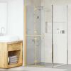vidaXL Parede de Chuveiro Walk-in Dourado e transparente 70 x 190 cm