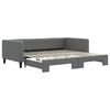 vidaXL Sof&aacute;-cama com gavet&atilde;o 100x200 cm tecido cinzento-escuro