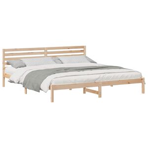 vidaXL Estrutura da Cama com cabeceira Castanho 180 x 220 cm