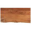 vidaXL Tampo de mesa retangular borda viva 80x40x2,5 cm ac&aacute;cia maci&ccedil;a