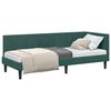 vidaXL Estrutura de Cama de Canto Verde Escuro 80 cm x 200 cm Veludo
