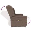vidaXL Poltrona massagens reclinável 3 lug. tecido cinza-acastanhado