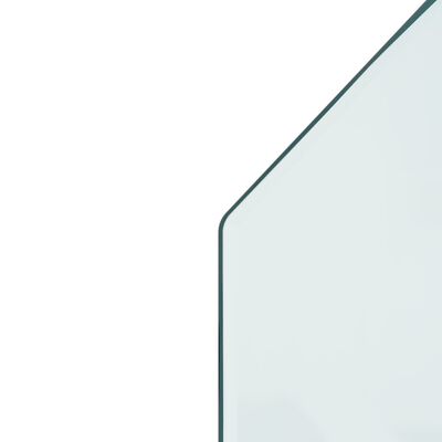 vidaXL Placa de vidro para lareira hexagonal 120x50 cm