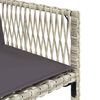 vidaXL Cadeiras de jardim com almofad&otilde;es 4 pcs vime PE cinzento-claro