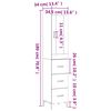 vidaXL Arm&aacute;rio alto 34,5x34x180cm madeira processada carvalho fumado