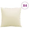 vidaXL Almofadas decorativas 4 pcs 50x50 cm tecido cor creme