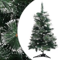 vidaXL Árvore de Natal artificial c/ suporte 60 cm PVC verde e branco